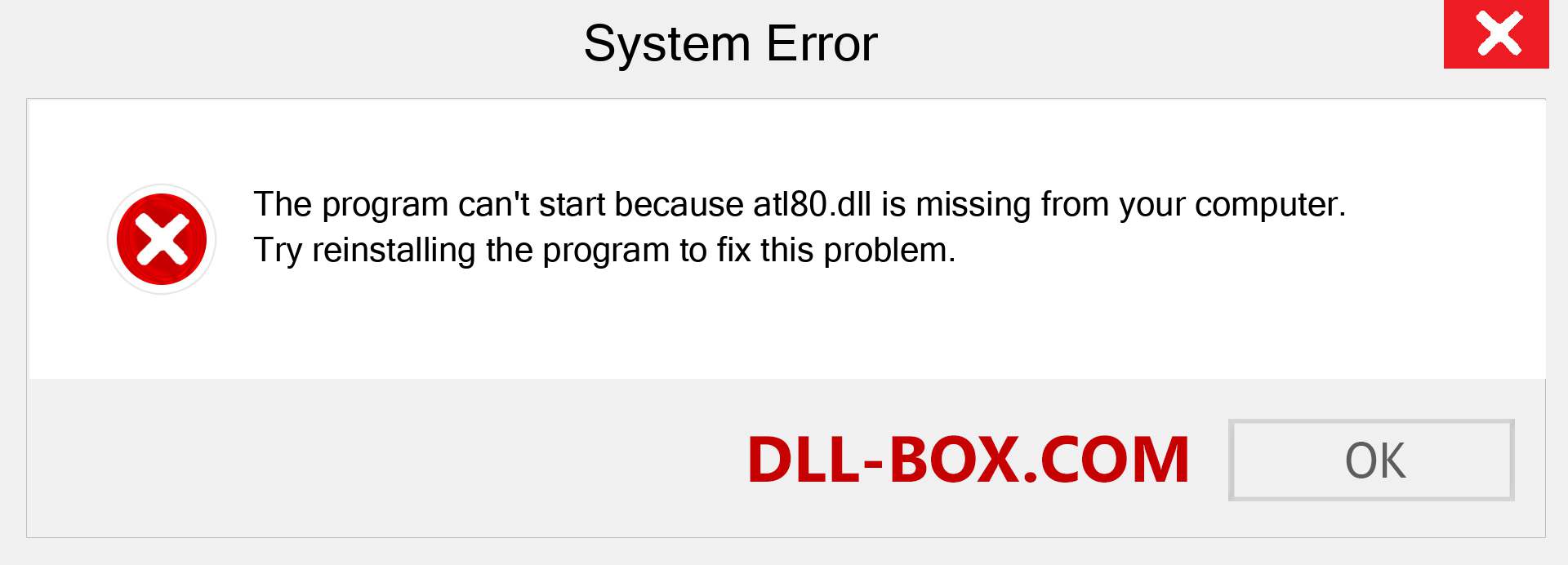  atl80.dll file is missing?. Download for Windows 7, 8, 10 - Fix  atl80 dll Missing Error on Windows, photos, images